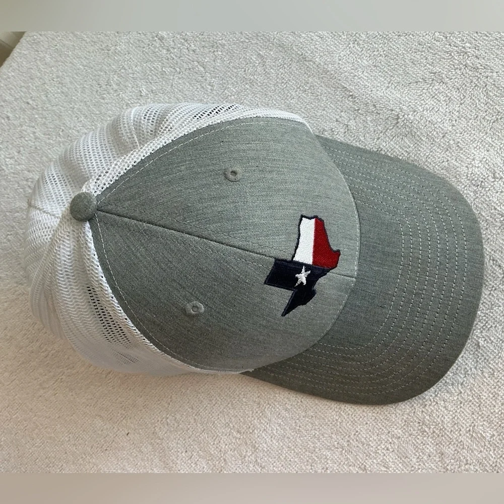 Texas State Embroidered Gray Cap
